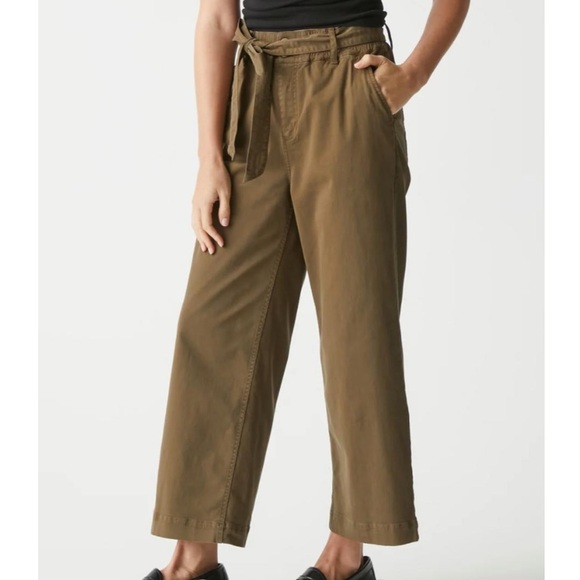 Michael Stars Kenya Cotton Twill High Rise Wide Leg Pant - Picture 2 of 14